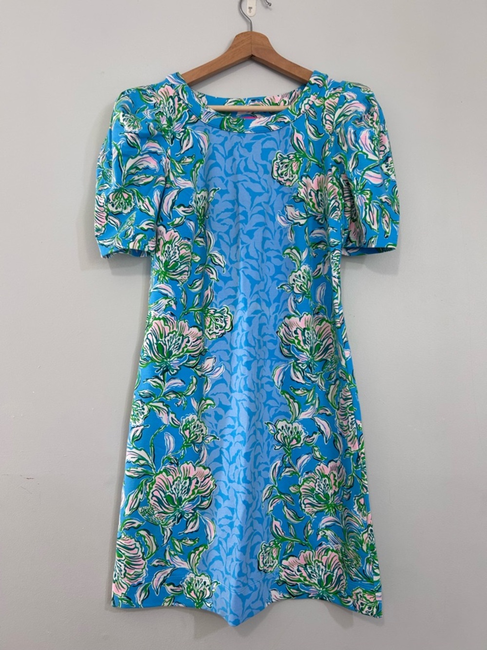 Lilly Pulitzer Harriet Elbow Sleeve Dress in "Cumulus Blue Chick Magnet" S - Picture 4 of 14